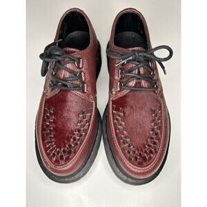 RARE Vintage Doc Marten Mens Creepers Burgundy/Cow Hide Red Shoes Size 4